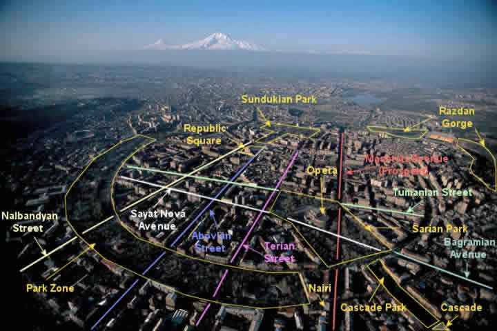 Map of Yerevan
